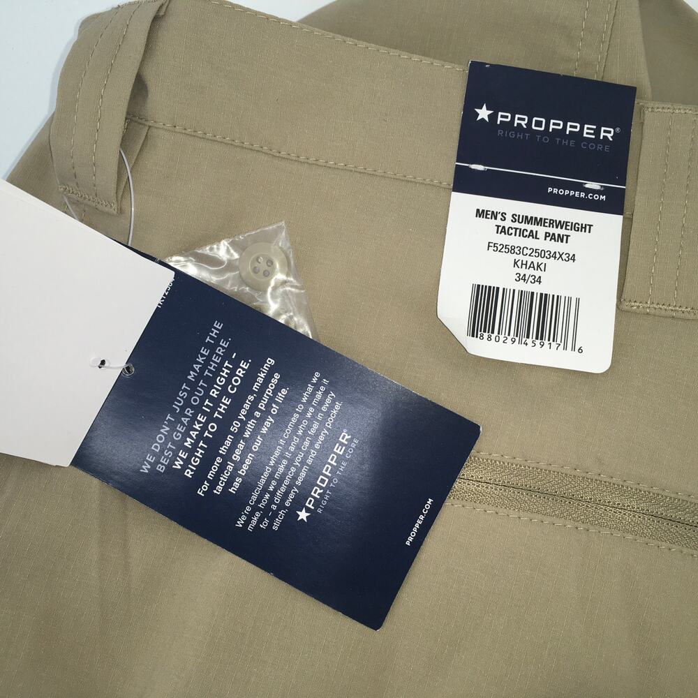 Propper Summer Light Weight Tactical Duty Pant Mens 34/34 Khaki Cargo NWT - Picture 7 of 7